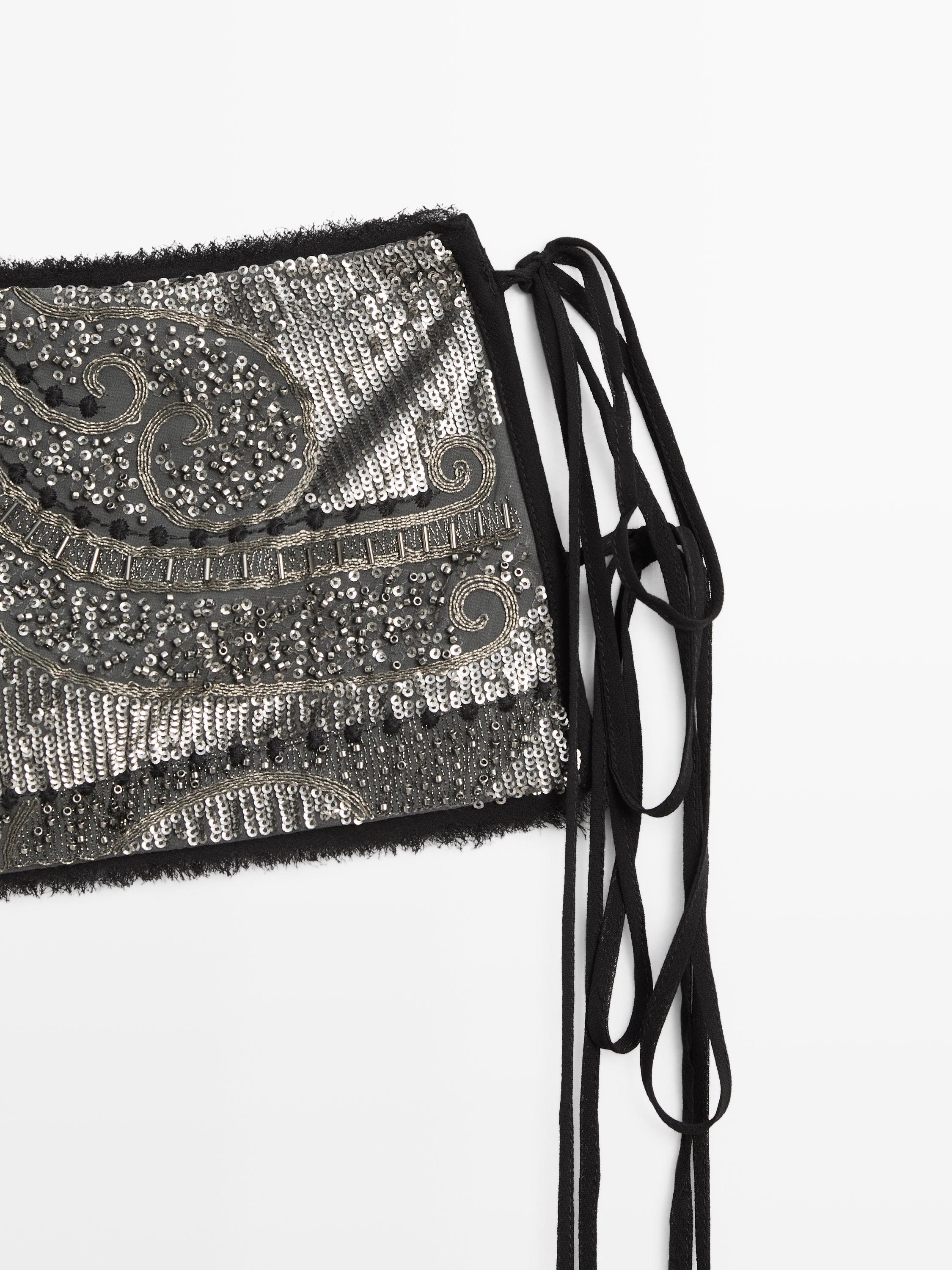 Sash belt with embroidered details - STUDIO